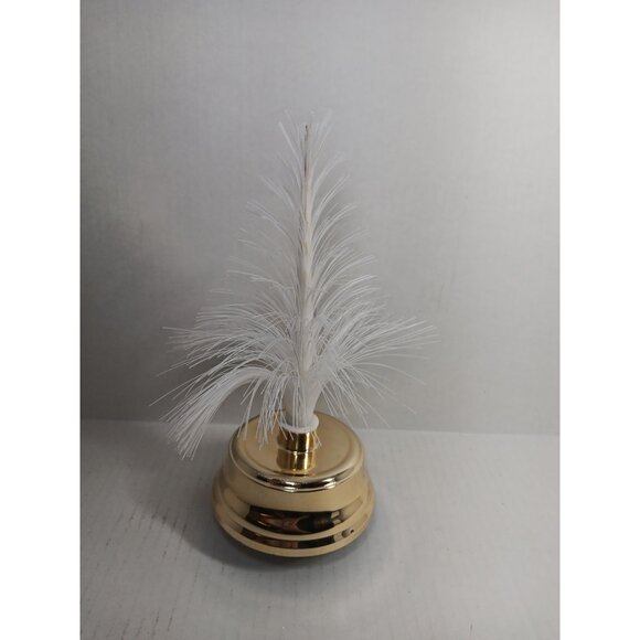 Vintage 1980s Fiber Optic Lighted Musical Tree Lamp Taiwan 11” Tall Christmas - Picture 2 of 5